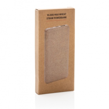 Logo trade promotional products picture of: 10.000 mah wheat straw powerbank