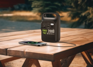 Logo trade corporate gifts image of: Power Vault RCS rplastic 21000 mAh portable power station