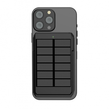 Logo trade promotional merchandise photo of: Skywave RCS rplastic solar powerbank 5000 mAh 10W wireless