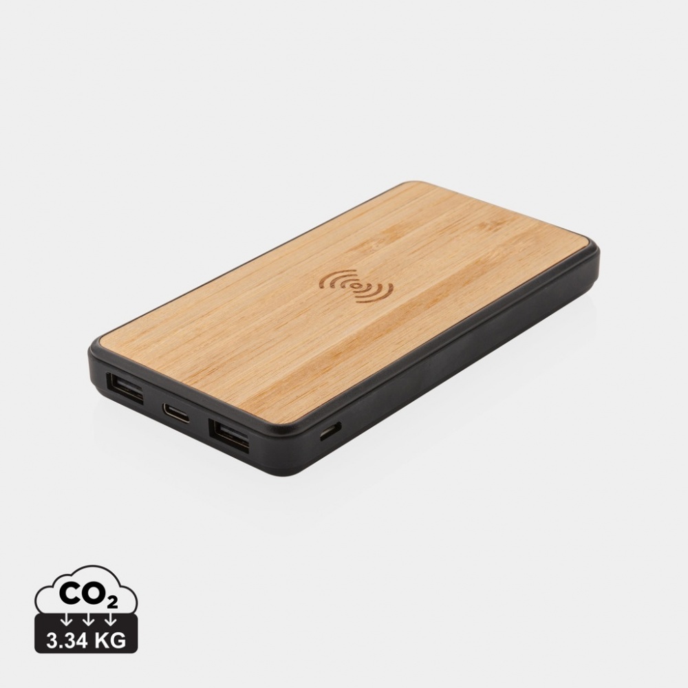 Logotrade promotional giveaway picture of: RCS recycled plastic 8000 mAh Wireless Powerbank