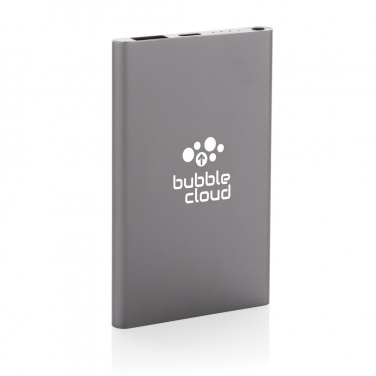 Logo trade promotional giveaways picture of: RCS recycled plastic/aluminum 4000 mah powerbank with type C