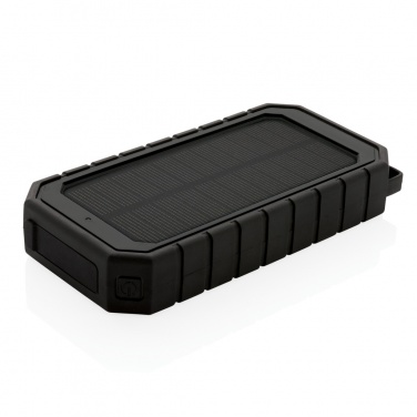 Logotrade promotional items photo of: RCS recycled plastic Solar powerbank with 10W Wireless