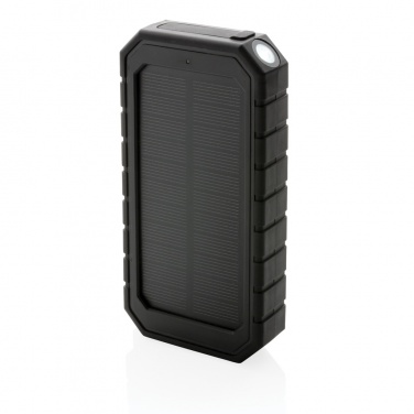 Logo trade promotional gifts picture of: RCS recycled plastic Solar powerbank with 10W Wireless