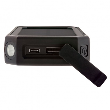 Logotrade promotional gift picture of: RCS recycled plastic Solar powerbank with 10W Wireless