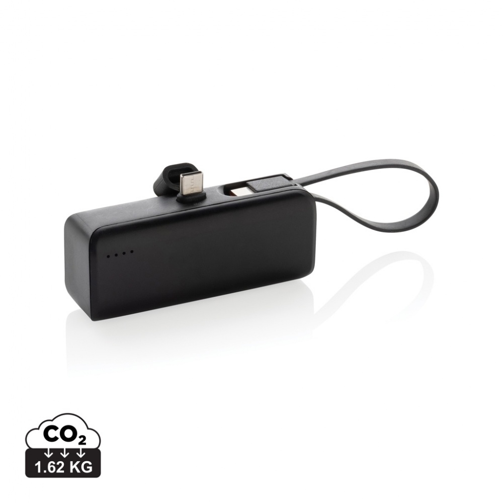 Logotrade promotional gift picture of: Powerlink RCS rplastic 3000 mah powerbank USB C connector