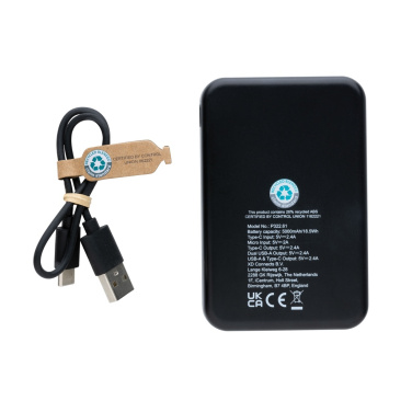 Logo trade promotional items image of: RCS recycled plastic 5.000 mAh powerbank