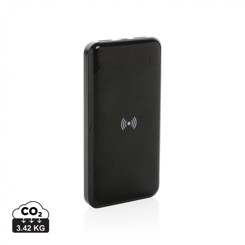 Logotrade promotional product image of: RCS standard recycled plastic wireless powerbank