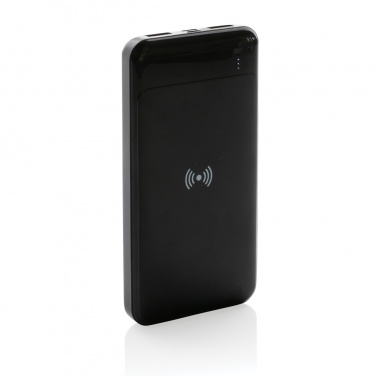 Logo trade promotional item photo of: RCS standard recycled plastic wireless powerbank