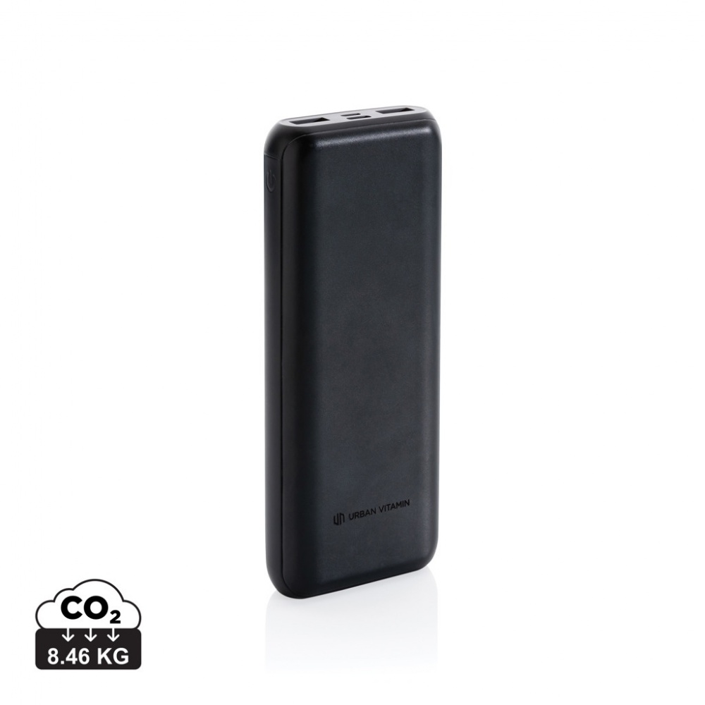 Logo trade promotional gifts image of: Urban Vitamin Pasadena 20.000 mAh 18W PD powerbank