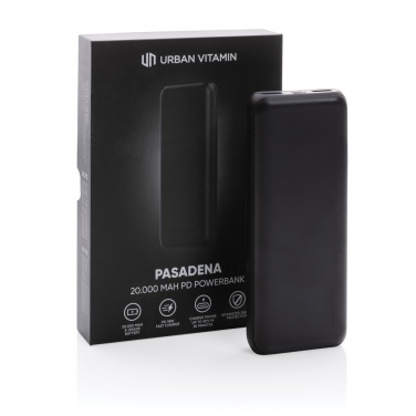 Logo trade promotional giveaways image of: Urban Vitamin Pasadena 20.000 mAh 18W PD powerbank