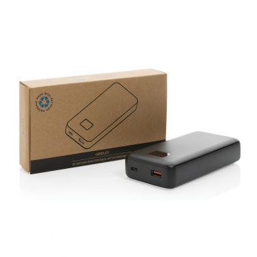 Logo trade promotional gift photo of: Gridley RCS rplastic 20000 65W laptop powerbank