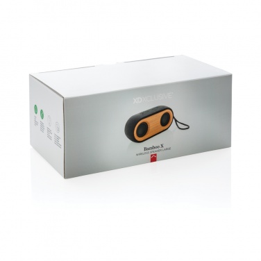 Logotrade promotional product picture of: Bamboo X double speaker