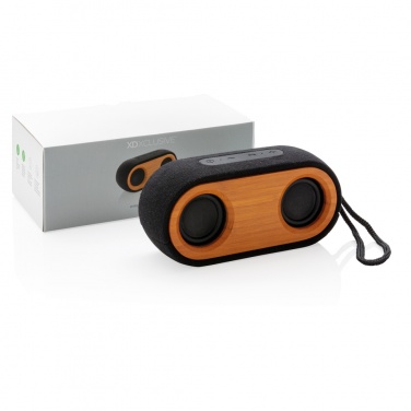 Logo trade corporate gift photo of: Bamboo X double speaker
