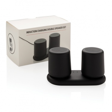 Logo trade promotional merchandise image of: Double induction charging speaker