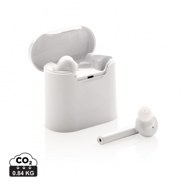 Logo trade promotional merchandise photo of: Liberty wireless earbuds in charging case