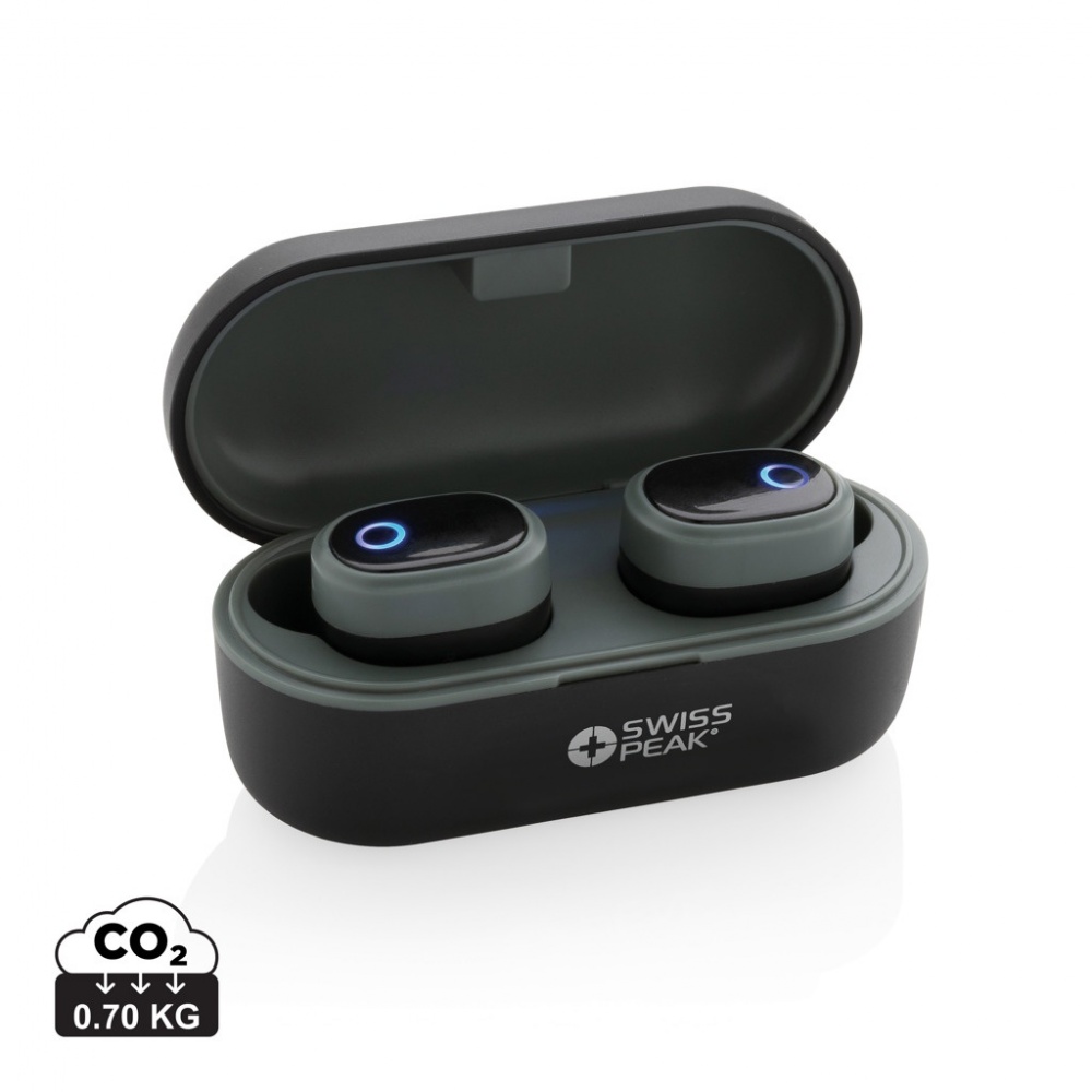 Logo trade promotional merchandise image of: Swiss peak TWS earbuds