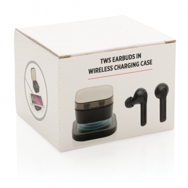 Logotrade promotional giveaway image of: TWS earbuds in wireless charging case