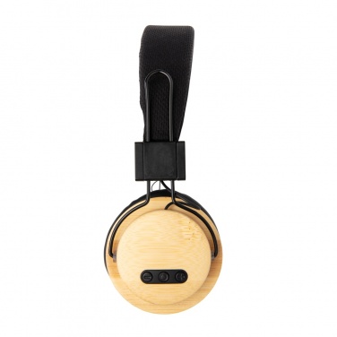 Logo trade promotional giveaways image of: Bamboo wireless headphone