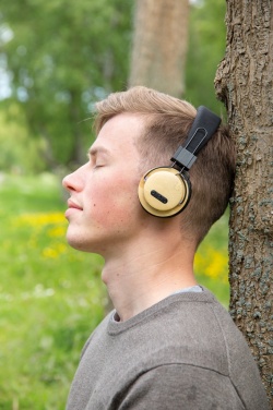 Logotrade advertising product picture of: Bamboo wireless headphone