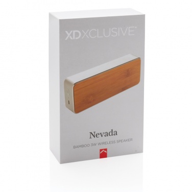 Logo trade corporate gift photo of: Nevada Bamboo 3W wireless speaker