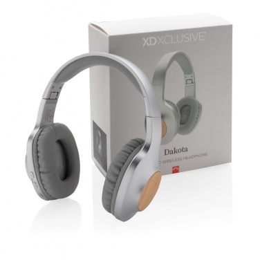 Logotrade corporate gift image of: Dakota Bamboo wireless headphone