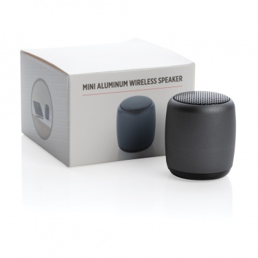 Logo trade promotional gifts image of: Mini aluminium wireless speaker
