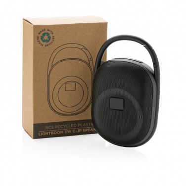 Logotrade corporate gift picture of: RCS recycled plastic Lightboom 5W Clip speaker