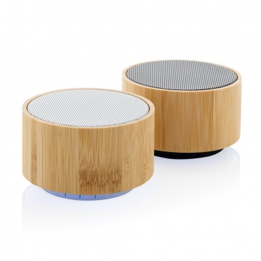 Logo trade promotional giveaways picture of: RCS recycled plastic and bamboo 3W wireless speaker