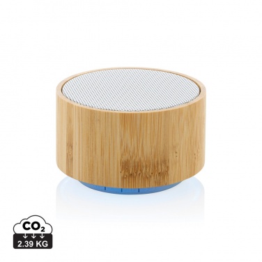Logo trade business gifts image of: RCS recycled plastic and bamboo 3W wireless speaker