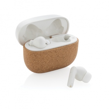 Logotrade promotional giveaway image of: Oregon RCS recycled plastic and cork TWS earbuds