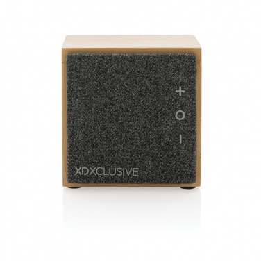 Logo trade corporate gifts picture of: Wynn 5W bamboo wireless speaker
