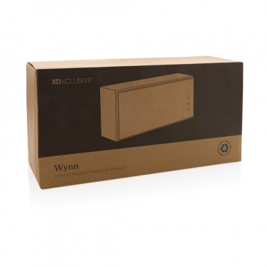 Logotrade promotional item image of: Wynn 20W bamboo wireless speaker