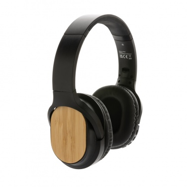 Logotrade promotional merchandise picture of: RCS and bamboo Elite Foldable wireless headphone