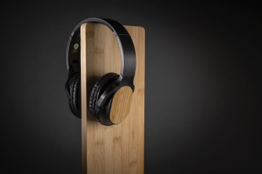 Logo trade promotional product photo of: RCS and bamboo Elite Foldable wireless headphone