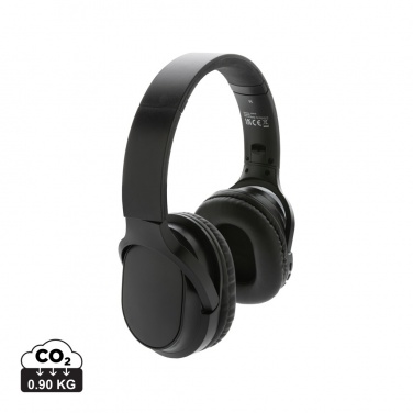 Logo trade promotional products picture of: RCS recycled plastic Elite Foldable wireless headphone