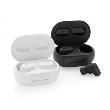 Logo trade promotional giveaways image of: Urban Vitamin Gilroy hybrid ANC and ENC earbuds