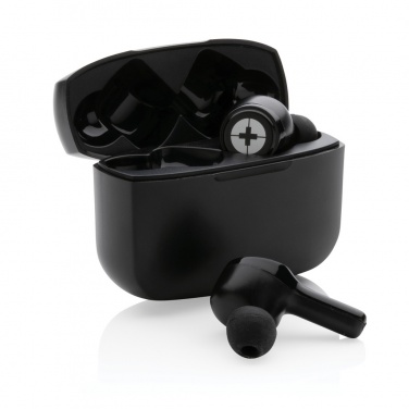 Logo trade promotional merchandise picture of: RCS recycled plastic Swiss Peak ANC TWS earbuds