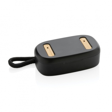 Logotrade promotional merchandise image of: RCS recycled plastic & bamboo TWS earbuds