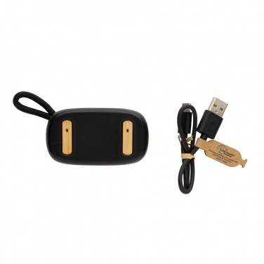 Logotrade corporate gifts photo of: RCS recycled plastic & bamboo TWS earbuds