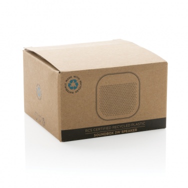 Logo trade promotional gift photo of: RCS recycled plastic Soundbox 3W speaker