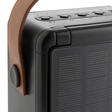 Logo trade corporate gifts picture of: Skywave RCS recycled plastic solar speaker 12W