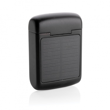 Logotrade corporate gift image of: Skywave RCS recycled plastic solar earbuds