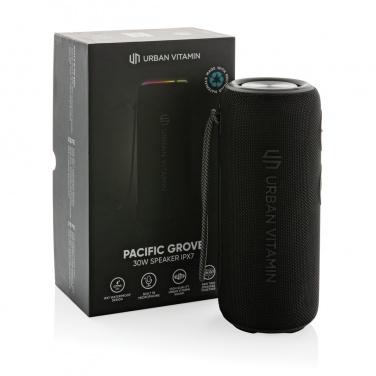 Logo trade promotional giveaways image of: Urban Vitamin Pacific Grove RCS rplastic 30W speaker IPX7