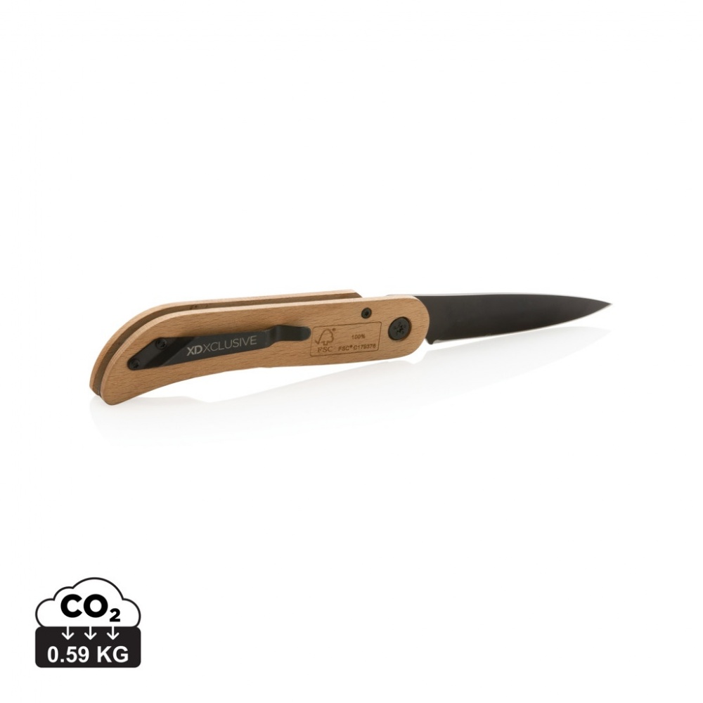 Logotrade promotional gift picture of: Nemus Luxury Wooden knife with lock