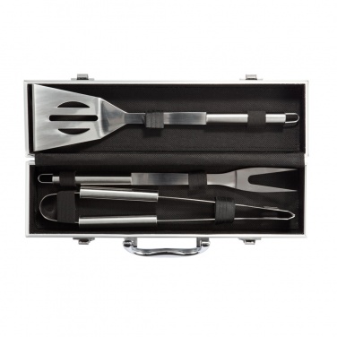 Logotrade promotional item image of: 3 pcs barbecue set in aluminium box