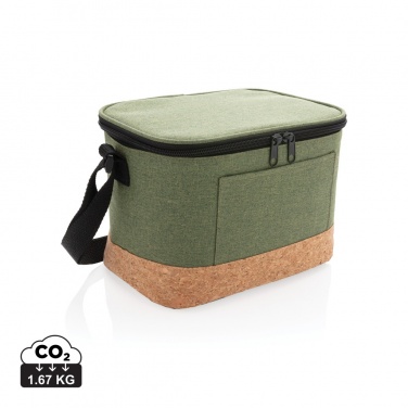 Logo trade promotional giveaway photo of: Two tone cooler bag with cork detail