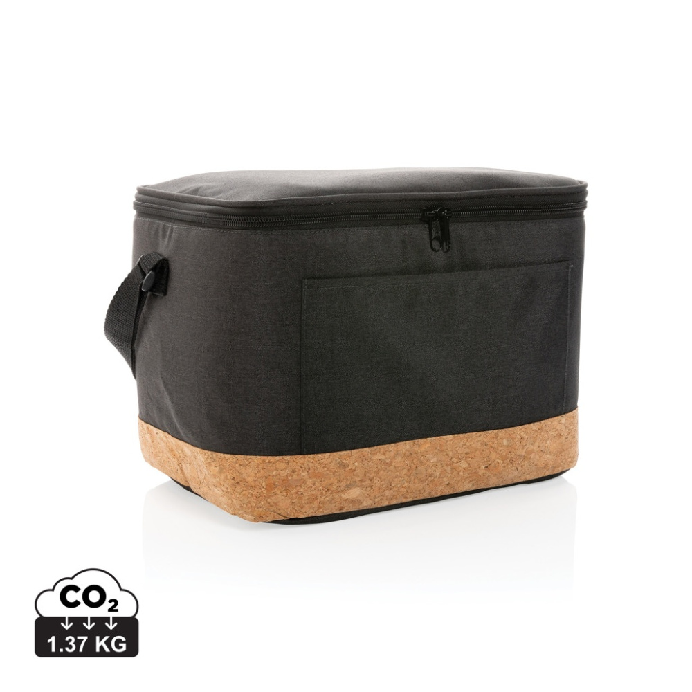 Logotrade promotional gift picture of: Impact AWARE™ XL RPET two tone cooler bag with cork detail
