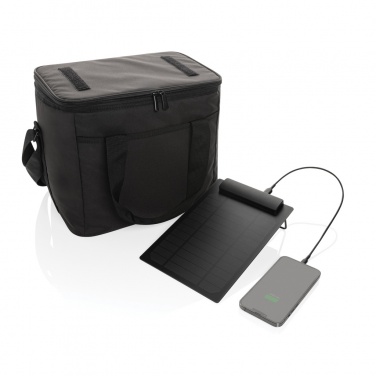 Logo trade promotional product photo of: Pedro AWARE™ RPET deluxe cooler bag with 5W solar panel