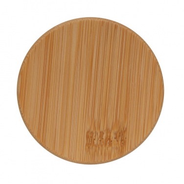 Logotrade promotional gift picture of: Double wall borosilicate glass with bamboo lid 250ml 2pc set