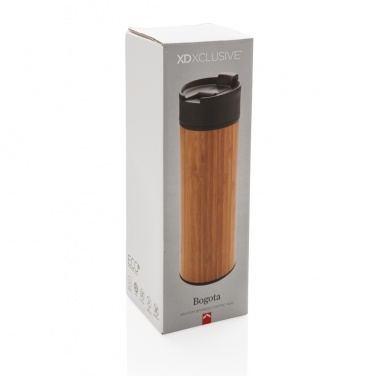 Logo trade promotional items picture of: Bogota vacuum bamboo coffee mug
